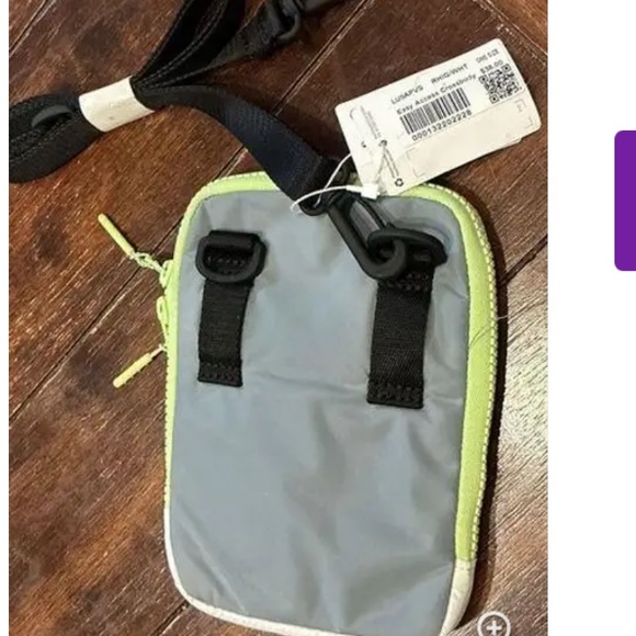 NWT Lululemon NWT Easy Access Crossbody Bag - Rhino Grey/Electric Lemon - Picture 6 of 13